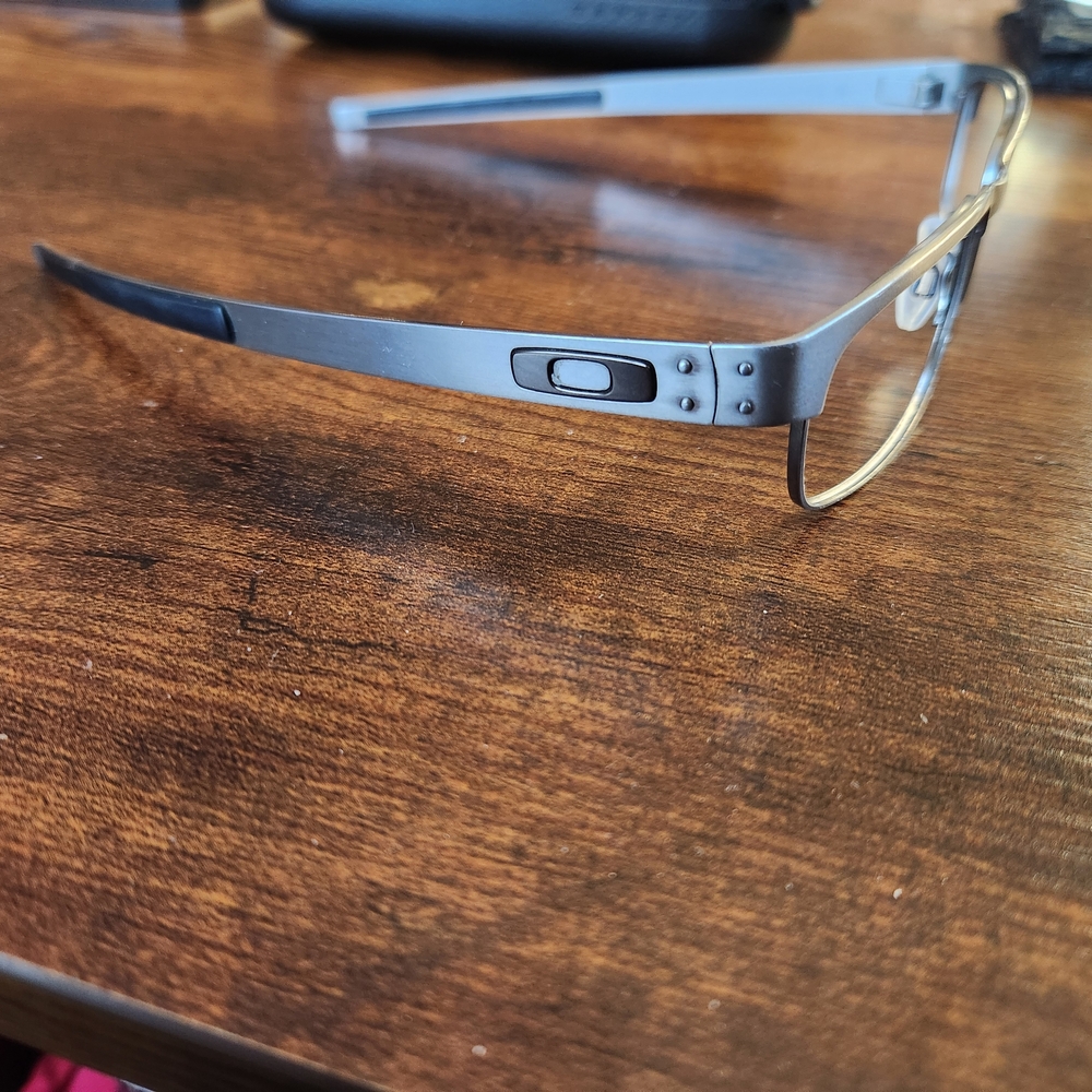 Oakley Matte Gunmetal/Black Metal Prescription Eyeglass Frames